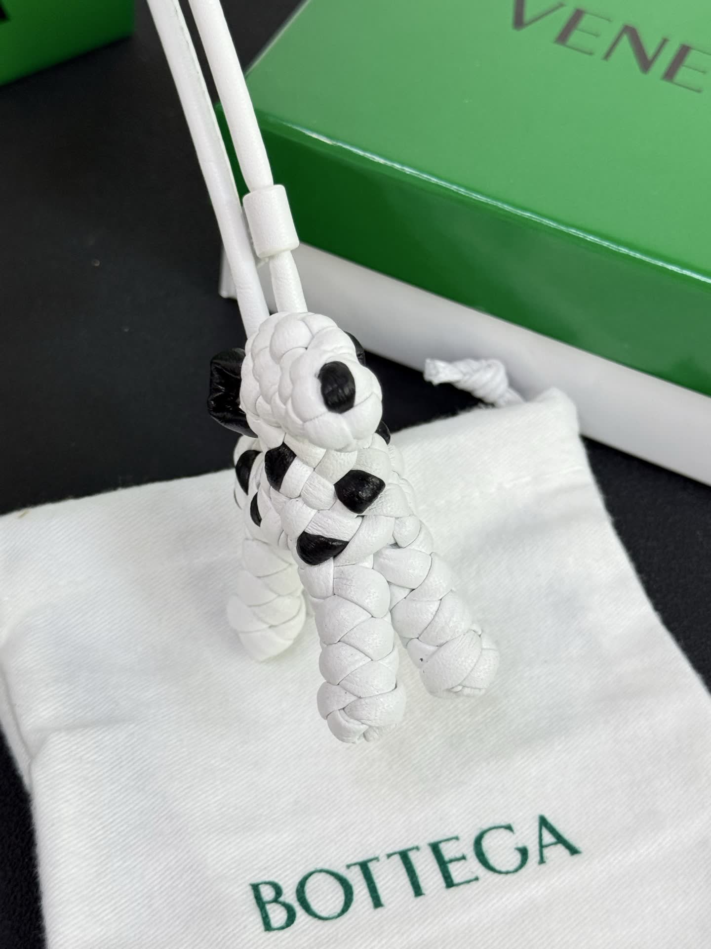 Bottega Veneta Leather Dog Charm